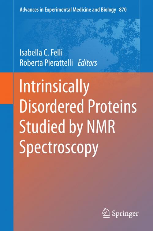 Cover of the book Intrinsically Disordered Proteins Studied by NMR Spectroscopy by , Springer International Publishing