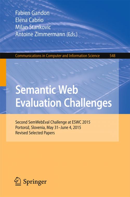 Cover of the book Semantic Web Evaluation Challenges by , Springer International Publishing