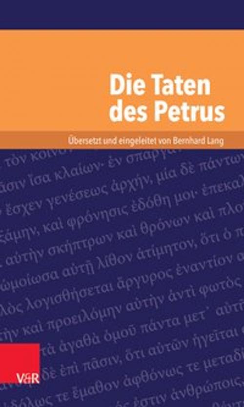 Cover of the book Die Taten des Petrus by , Vandenhoeck & Ruprecht