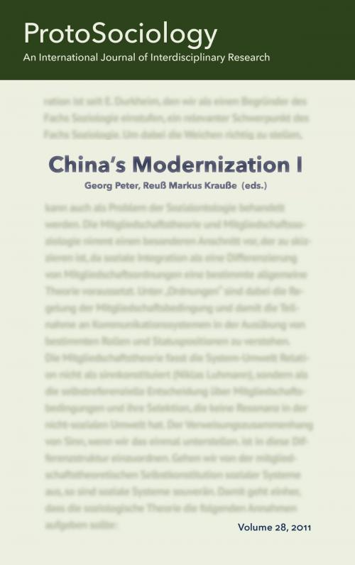 Cover of the book China's Modernization I by , Books on Demand