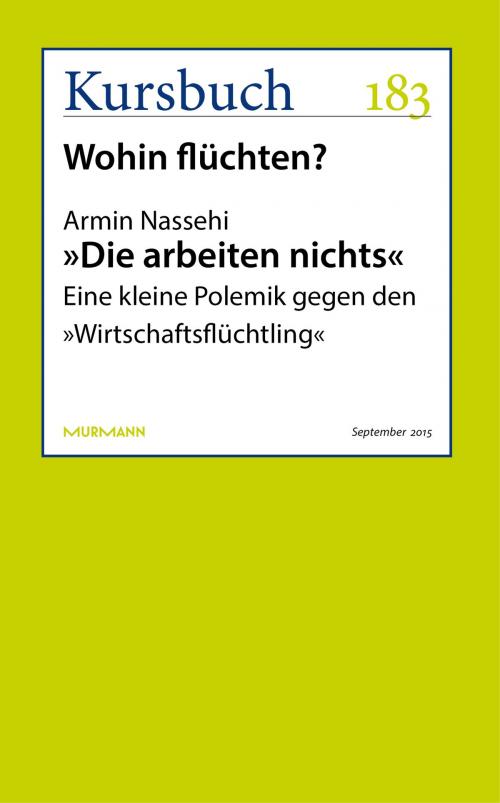 Cover of the book "Die arbeiten nichts" by Armin Nassehi, Murmann Publishers GmbH