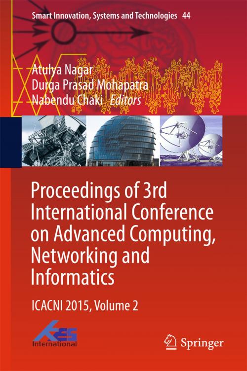 Cover of the book Proceedings of 3rd International Conference on Advanced Computing, Networking and Informatics by , Springer India
