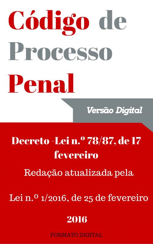 Cover of the book Código de Processo Penal by VITOR VIEIRA, (DF) Digital Format 2015