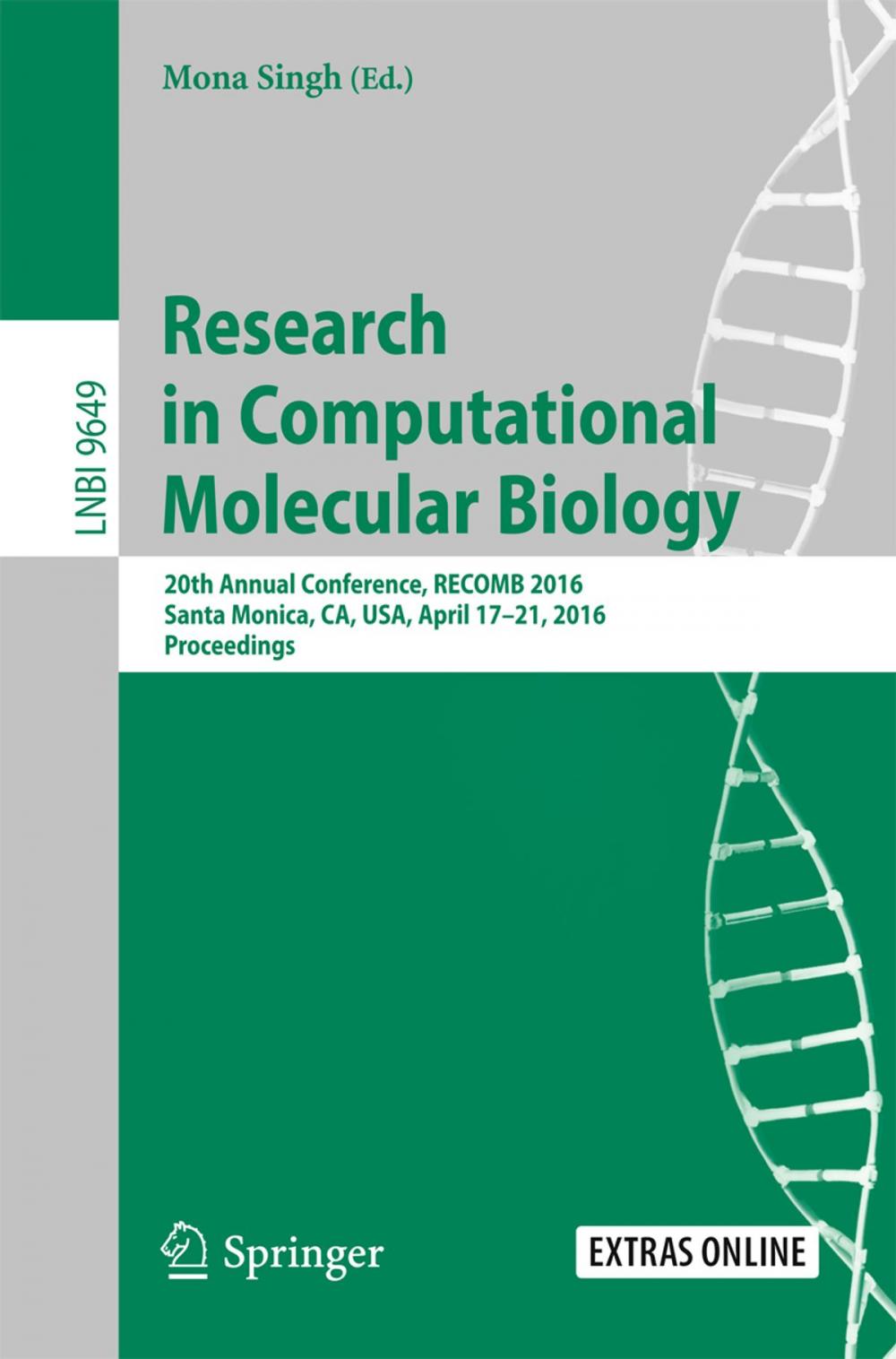 Big bigCover of Research in Computational Molecular Biology