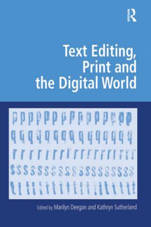 Cover of the book Text Editing, Print and the Digital World by Graham Rice