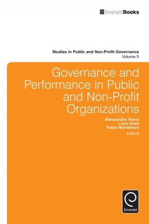 Cover of the book Governance and Performance in Public and Non-Profit Organizations by Chris Brown, Jane Flood