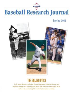 Book cover of Spring 2016 Baseball Research Journal