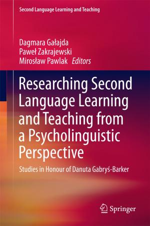 Cover of the book Researching Second Language Learning and Teaching from a Psycholinguistic Perspective by Vincenzo Morabito