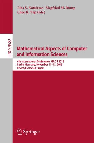 Cover of the book Mathematical Aspects of Computer and Information Sciences by Avidan Milevsky, Kristie Thudium, Jillian Guldin
