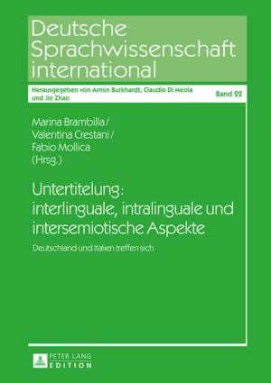 Cover of the book Untertitelung: interlinguale, intralinguale und intersemiotische Aspekte by Ove Reinbender