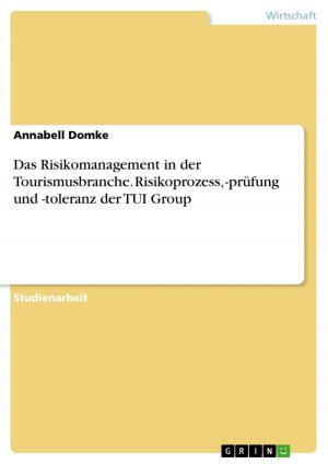 Cover of the book Das Risikomanagement in der Tourismusbranche. Risikoprozess, -prüfung und -toleranz der TUI Group by David Ackah, Makafui R. Agboyi
