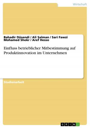 Cover of the book Einfluss betrieblicher Mitbestimmung auf Produktinnovation im Unternehmen by Heidi Fischer