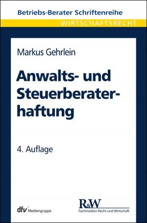 Cover of the book Anwalts- und Steuerberaterhaftung by Thomas Hey, Gerrit Forst