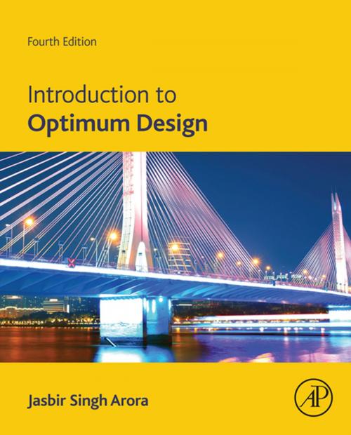 Cover of the book Introduction to Optimum Design by Jasbir Singh Arora, Ph.D., Mechanics and Hydraulics, University of Iowa, Elsevier Science