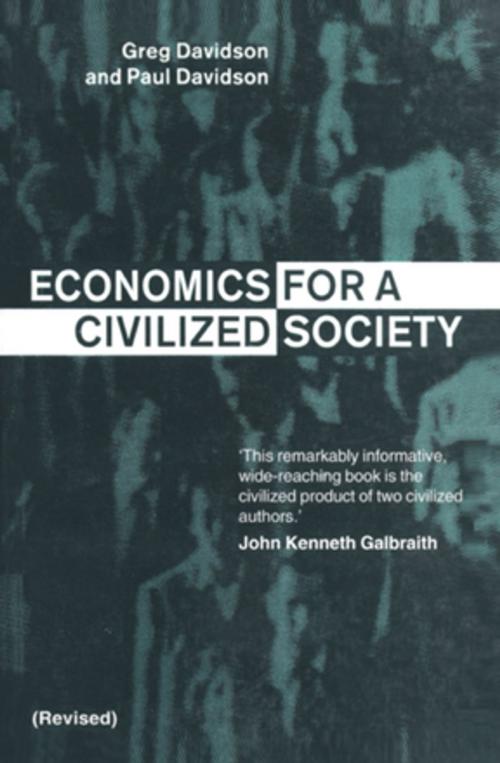 Cover of the book Economics for a Civilized Society by Greg Davidson, Paul Davidson, Taylor and Francis