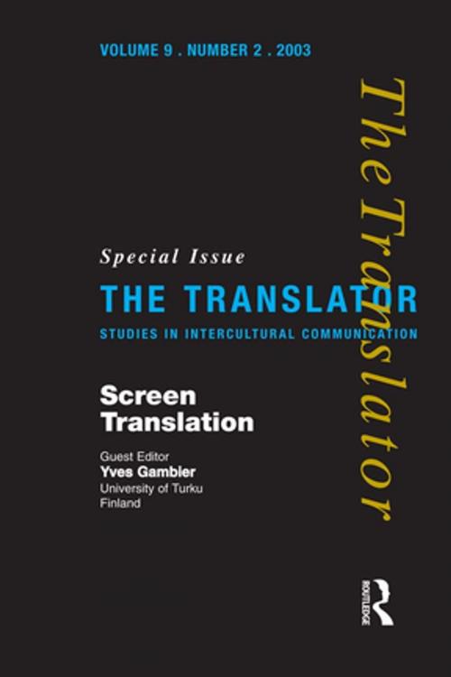 Cover of the book Screen Translation by , Taylor and Francis