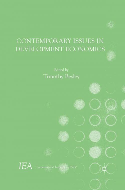 Cover of the book Contemporary Issues in Development Economics by Timothy Besley, Palgrave Macmillan UK