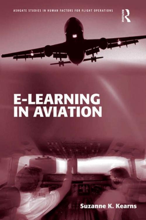 Cover of the book e-Learning in Aviation by Suzanne Kearns, CRC Press
