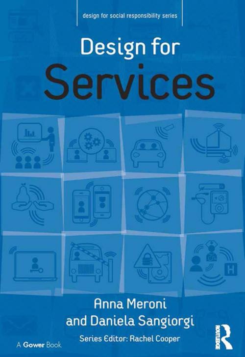 Cover of the book Design for Services by Anna Meroni, Daniela Sangiorgi, Taylor and Francis