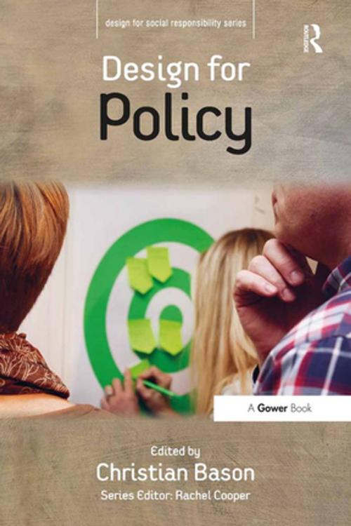 Cover of the book Design for Policy by Christian Bason, Taylor and Francis