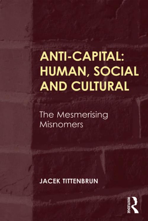Cover of the book Anti-Capital: Human, Social and Cultural by Jacek Tittenbrun, Taylor and Francis