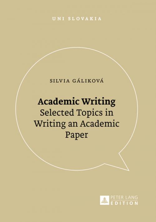 Cover of the book Academic Writing by Silvia Gáliková, Peter Lang