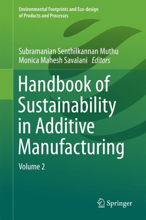 Cover of the book Handbook of Sustainability in Additive Manufacturing by , Springer Singapore