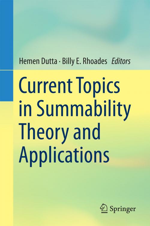 Cover of the book Current Topics in Summability Theory and Applications by , Springer Singapore