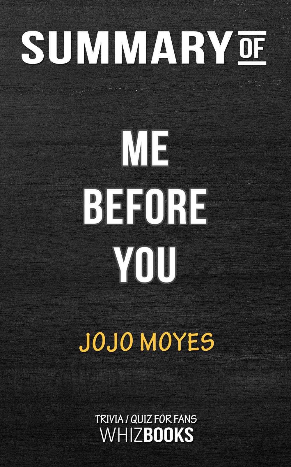 Big bigCover of Summary of Me Before You: A Novel By Jojo Moyes | Trivia/Quiz for Fans