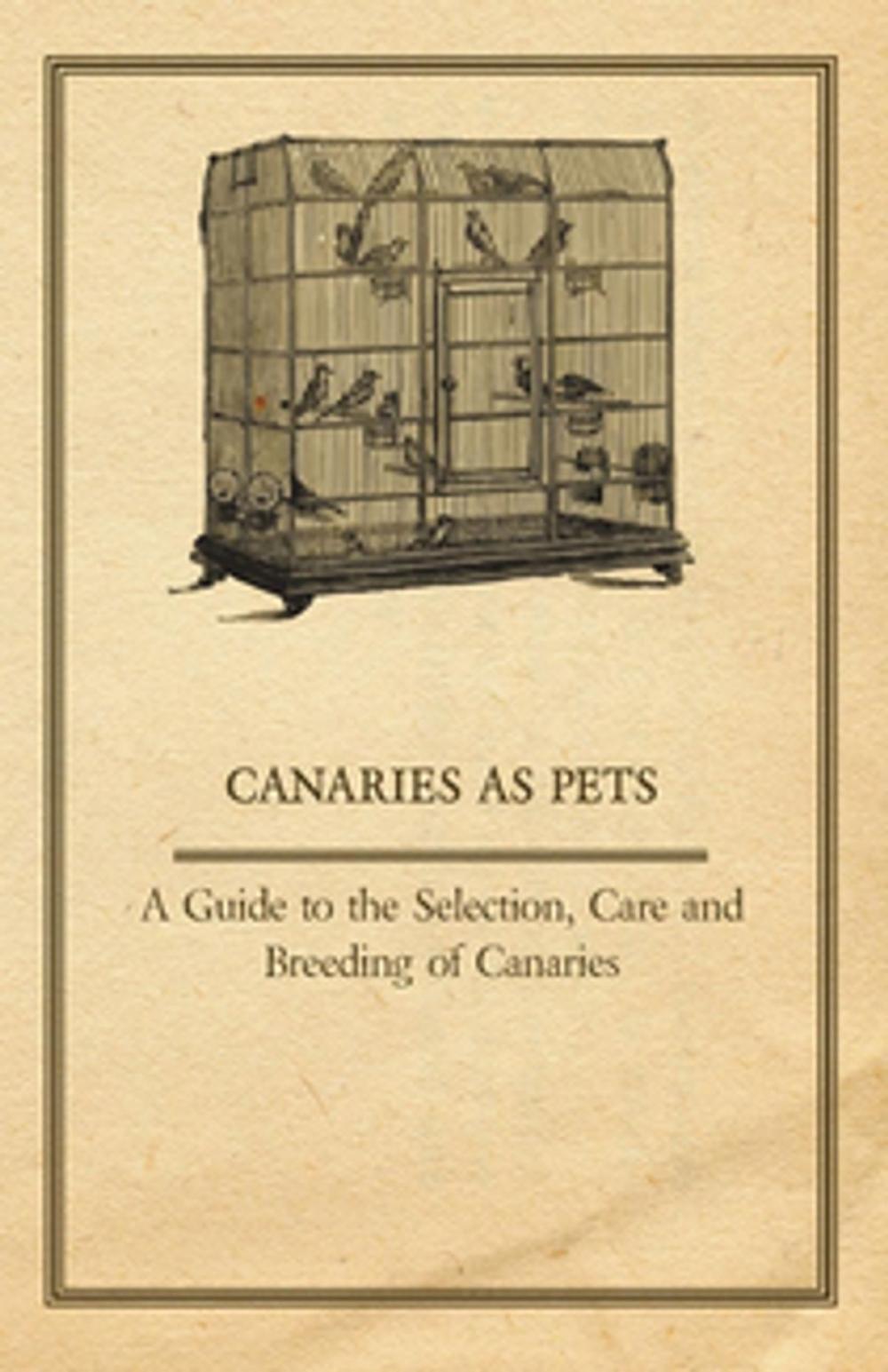 Big bigCover of Canaries as Pets - A Guide to the Selection, Care and Breeding of Canaries