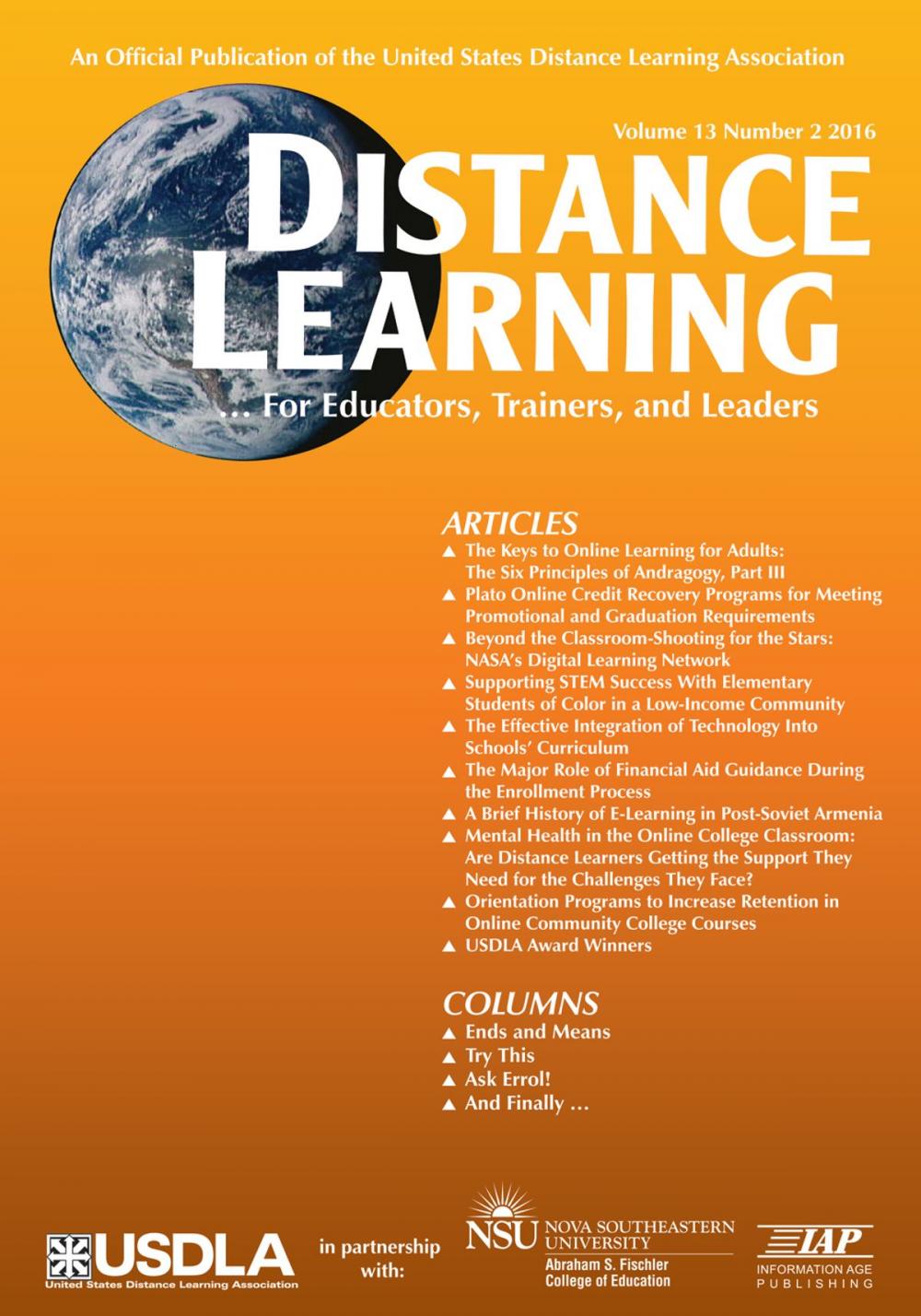Big bigCover of Distance Learning Issue