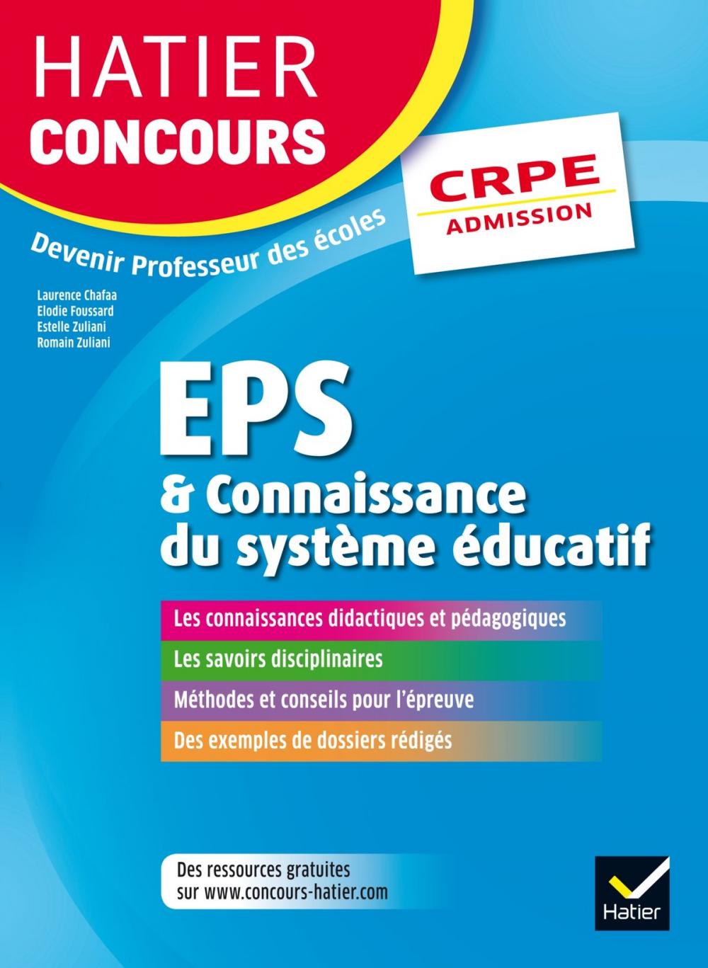 Big bigCover of Hatier Concours CRPE 2017 - EPS et Connaissance du système éducatif - Epreuve orale d'admission
