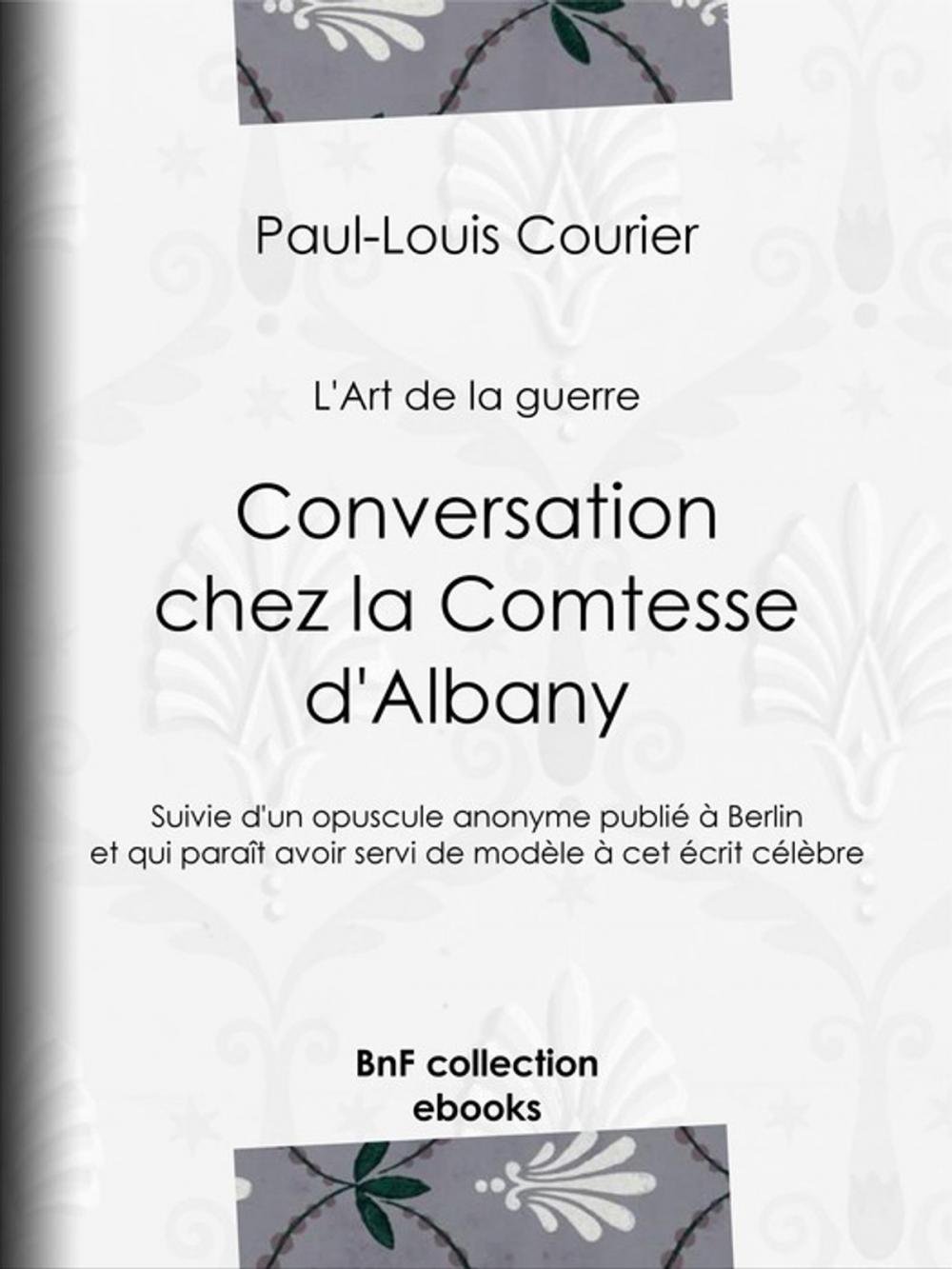Big bigCover of Conversation chez la Comtesse d'Albany (L'Art de la guerre)