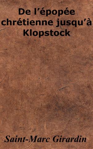 bigCover of the book De l’épopée chrétienne jusqu’à Klopstock by 