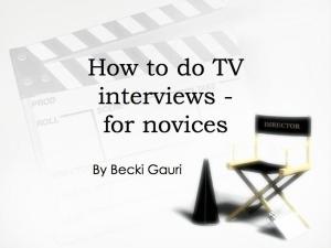 Cover of the book Quick Guide: how to do TV interviews by Tony Melvin