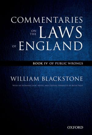 Book cover of The Oxford Edition of Blackstone's: Commentaries on the Laws of England