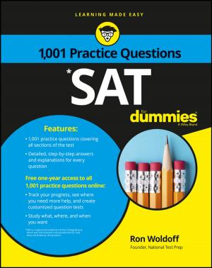 Cover of the book 1,001 SAT Practice Questions For Dummies by Mike Wooldridge