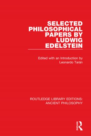 Cover of the book Selected Philosophical Papers by Ludwig Edelstein by Kjell Törnblom, Riël Vermunt