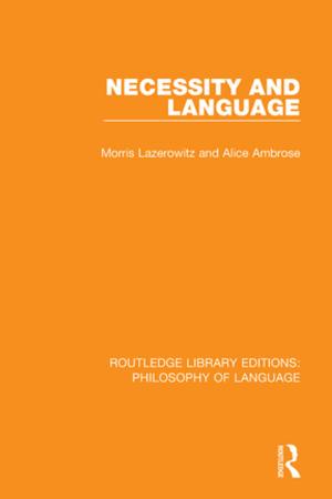 Cover of the book Necessity and Language by Jan-Erik Lane, Hamadi Redissi