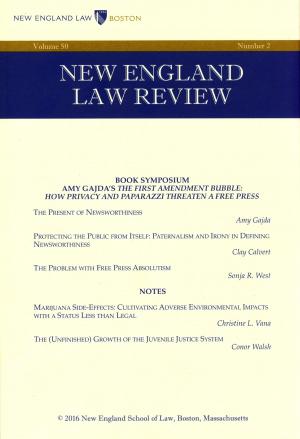 Cover of the book New England Law Review: Volume 50, Number 2 - Winter 2016 by David Crump