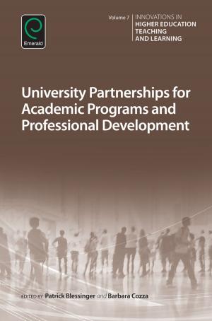 Cover of University Partnerships for Academic Programs and Professional Development