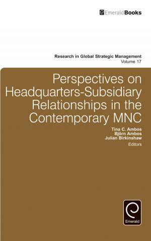 Book cover of Perspectives on Headquarters-Subsidiary Relationships in the Contemporary MNC