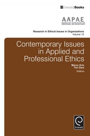 Cover of the book Contemporary Issues in Applied and Professional Ethics by Jürgen Deters