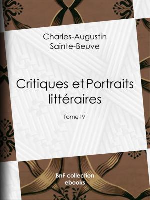 Cover of the book Critiques et Portraits littéraires by Jean Racine