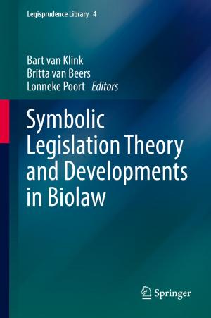 Cover of the book Symbolic Legislation Theory and Developments in Biolaw by 