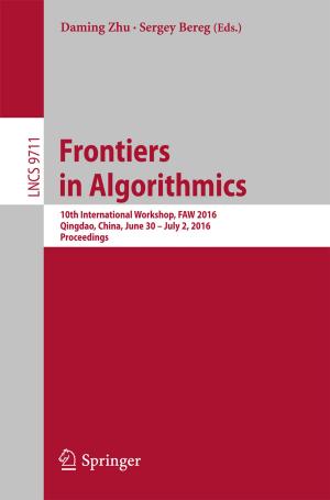 Cover of the book Frontiers in Algorithmics by Venkata Rajesh Pamula, Chris Van Hoof, Marian Verhelst