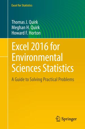 Cover of the book Excel 2016 for Environmental Sciences Statistics by Gabriele Bronzetti