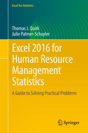 Cover of the book Excel 2016 for Human Resource Management Statistics by Rajeeb Dey, Goshaidas Ray, Valentina Emilia Balas