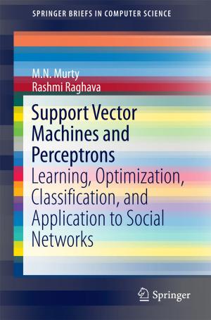 Cover of the book Support Vector Machines and Perceptrons by S.N. Glazer
