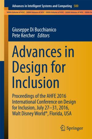 Cover of the book Advances in Design for Inclusion by Olaf Kühne